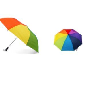 NWT- Totes One-Touch Auto Open Rainbow Umbrella